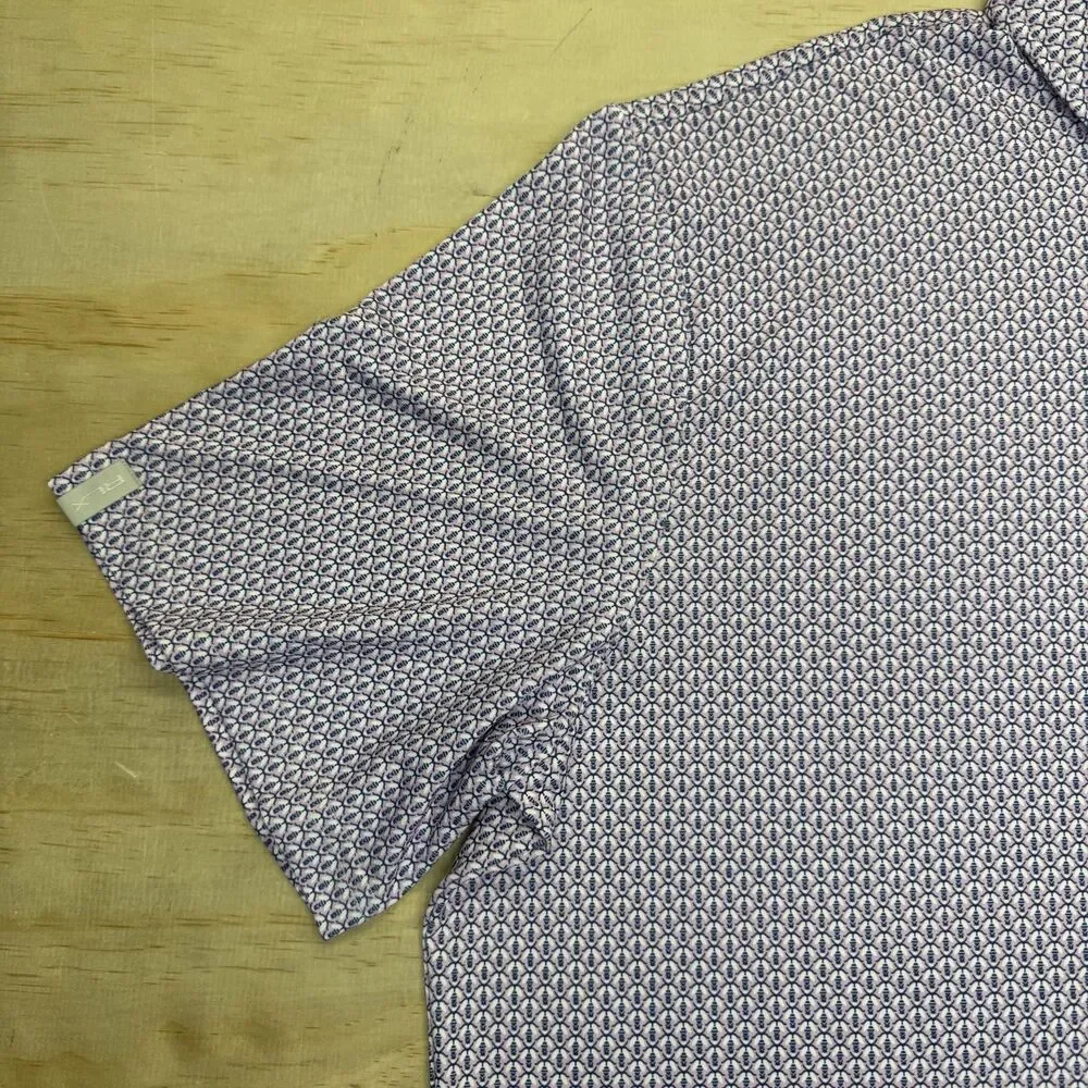 NEW RLX Ralph Lauren Golf Purple Navy Bee Print Performance Polo Shirt XL - Picture 5 of 14